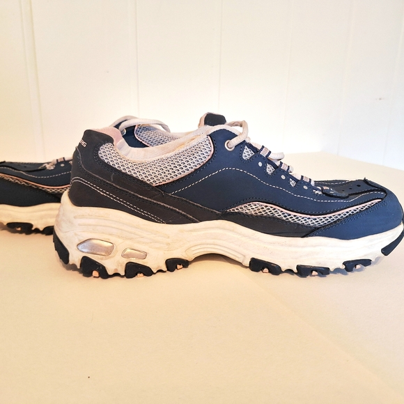 Skechers D' Lites Women's Blue and Pink Athletic Shoes Size 9 - Picture 4 of 9